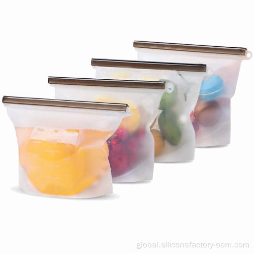 Craft Moulds Reusable Airtight Zipper Silicone Food Storage Bag Factory